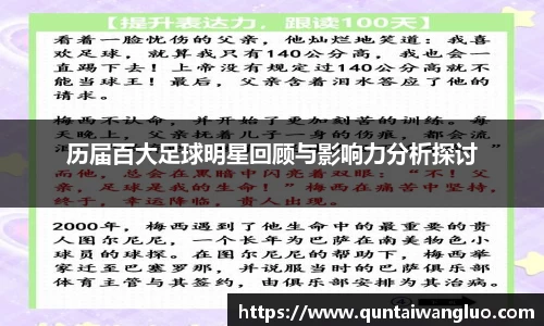 历届百大足球明星回顾与影响力分析探讨